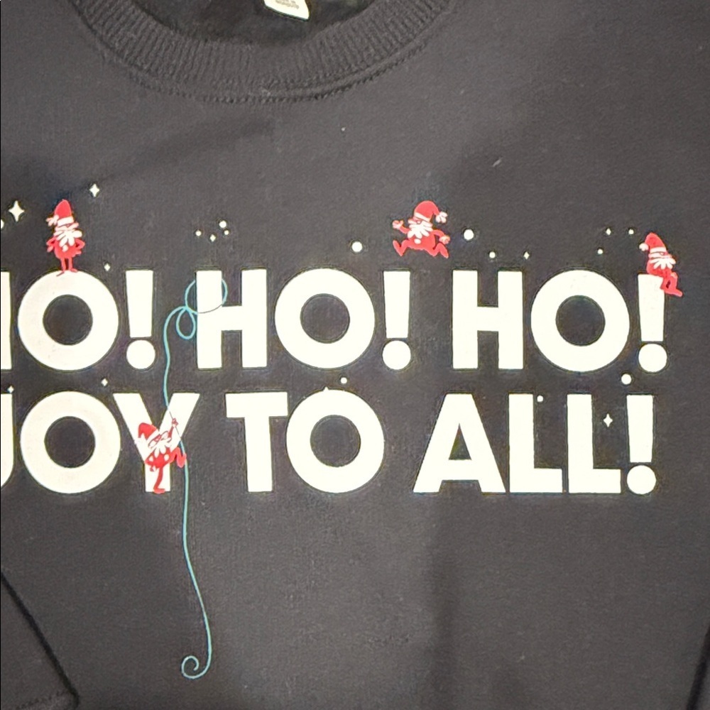 Zara Black Festive Sweatshirt with White and Red Print - Picture 5 of 5